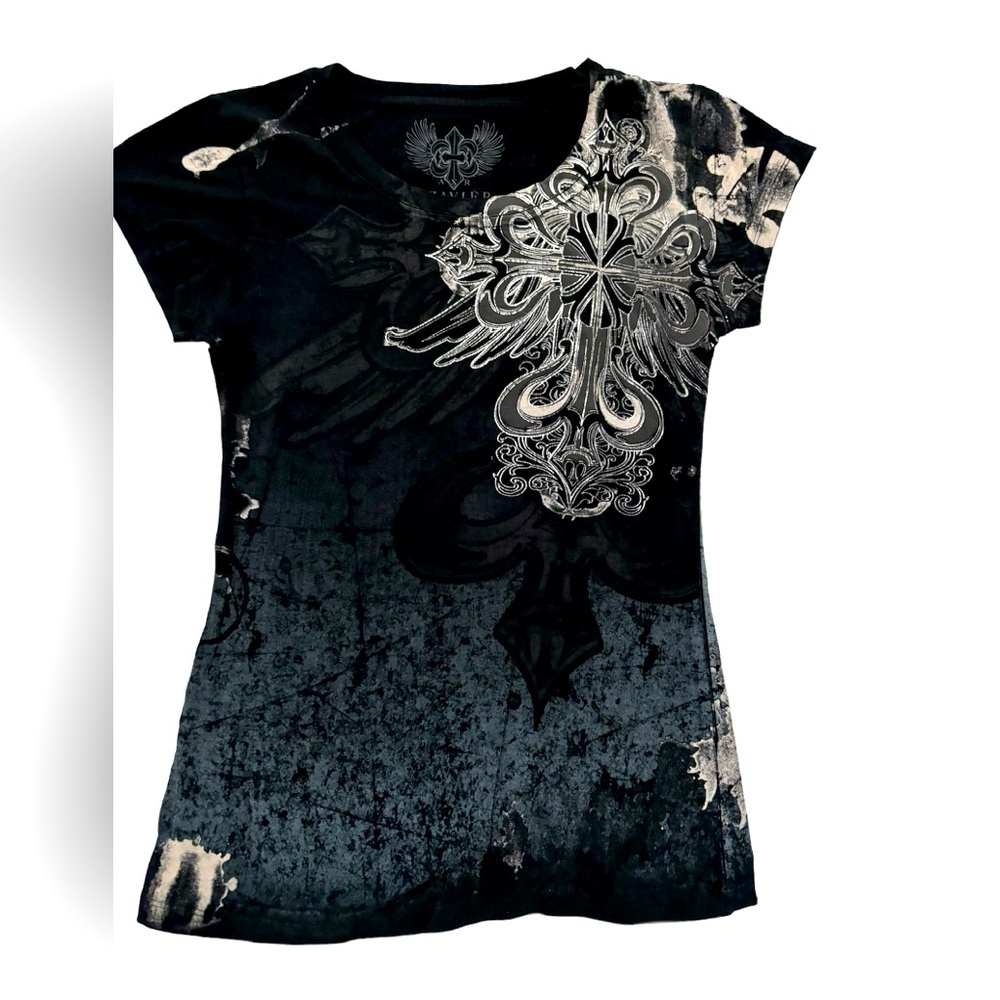 Xzavier AXR black cross Tee